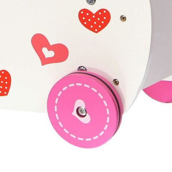 Ecotoys dětské dřevěné chodítko kočárek