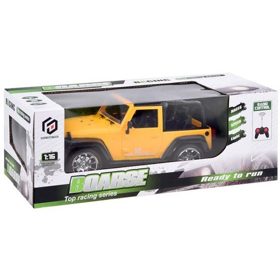 Terénní auto na dálkové ovládání Jeep Engine V8 1:16 žlutý