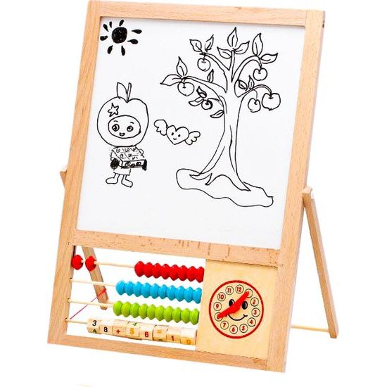 Ecotoys oboustranná kreslící tabule s počítadlem Abacus Board