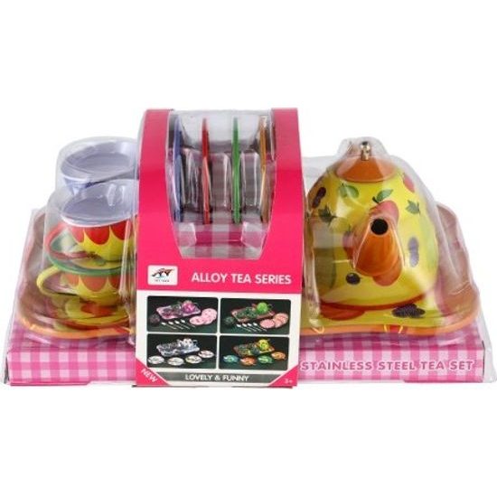 Čajová sada nádobí 14ks - mix 4 barvy