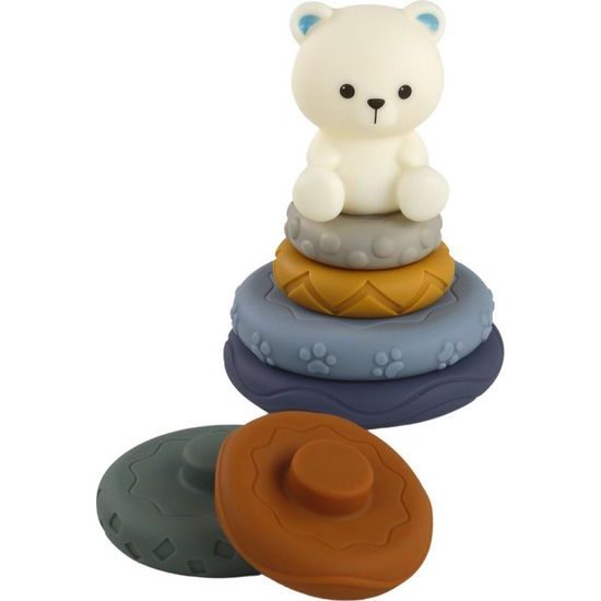 Vzdělávací sada pro batolata a měkké pyramidové kostky - medvídek