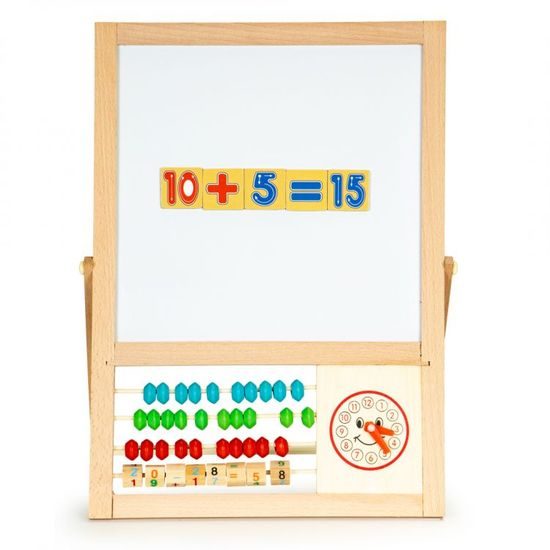 Ecotoys oboustranná kreslící tabule s počítadlem Abacus Board