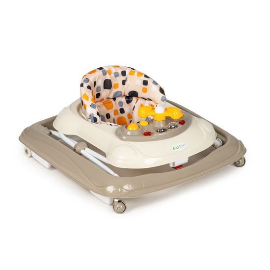 Ecotoys dětské vzdělávací chodítko hnědé