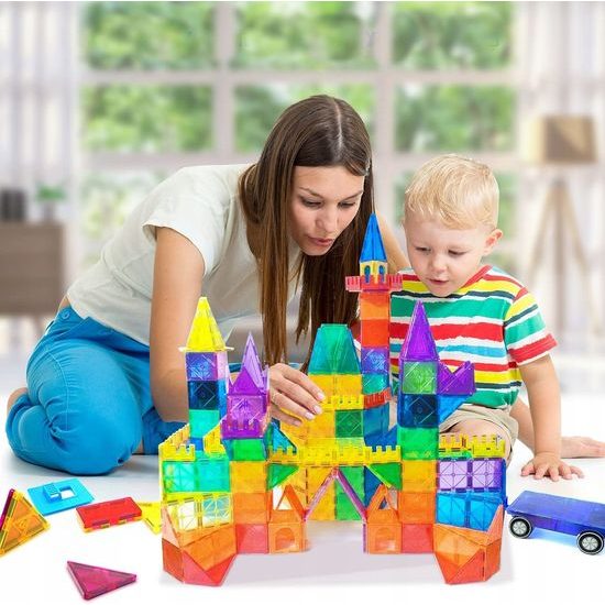 Magnetická stavebnice Magnetic Tiles 130 dílů