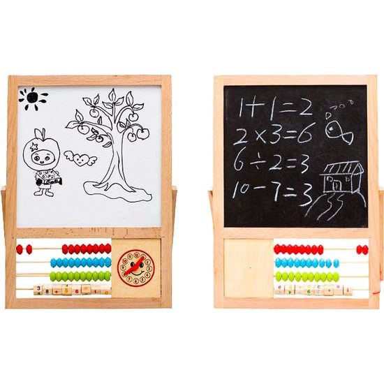 Ecotoys oboustranná kreslící tabule s počítadlem Abacus Board