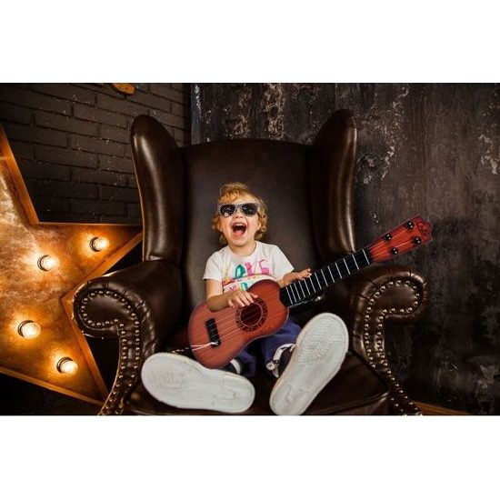 Dětská kytara Party Guitar 40 cm - tmavá