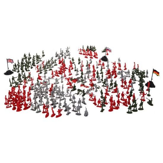 Sada plastových vojáčků s vlajkami Battle Squadron 300 kusů