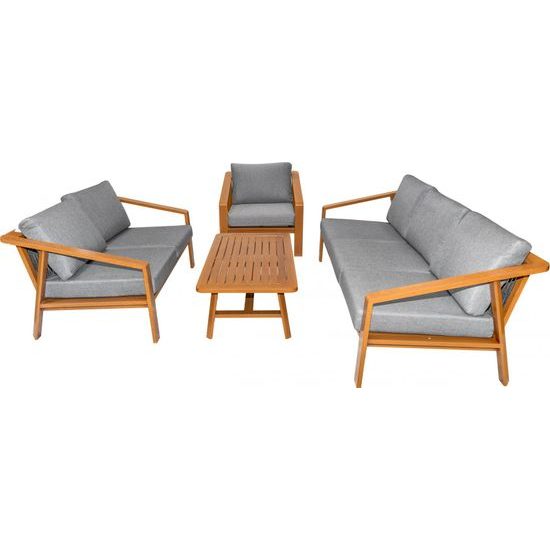 Hliníkový zahradní nábytek dvě pohovky + křeslo + stůl