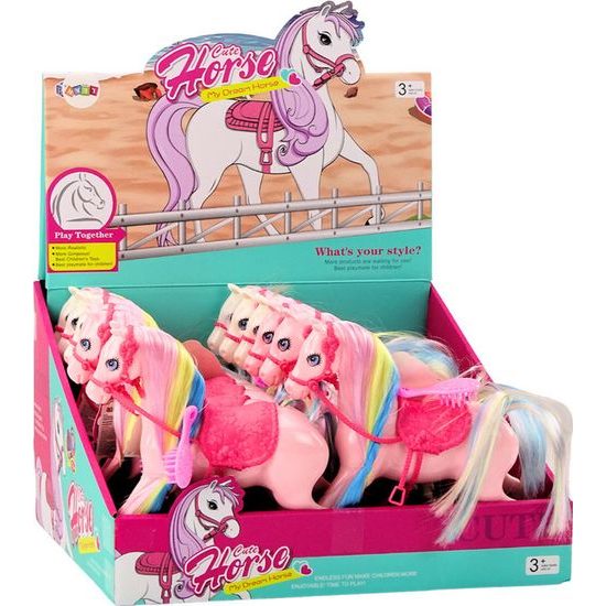 Figurka Kůň s barevnou hřívou