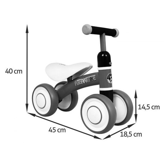 Mini dětské odrážedlo Peety Trike růžové