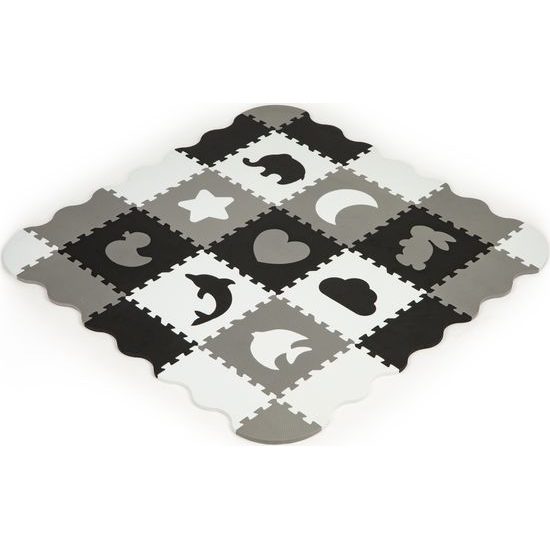 Ecotoys XXL pěnová puzzle hrací deka Happy Gray