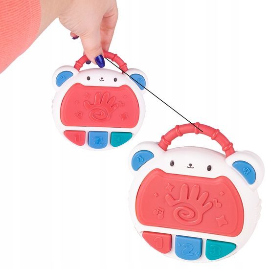 Interaktivní bubínek se zvuky a světly Myška růžová