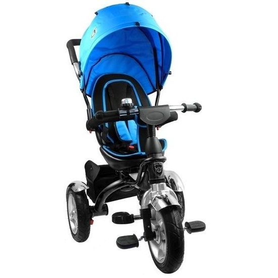 Majlo Toys multifunkční tříkolka s nafukovacími koly PRO500 modrá