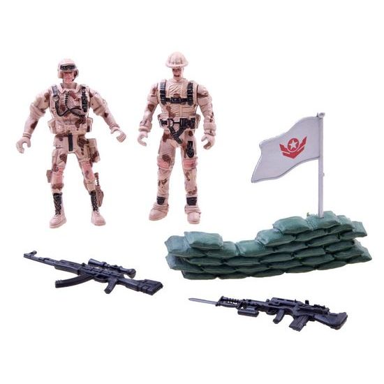 Vojenská sada s tankem a vojáčky Battle Warrior