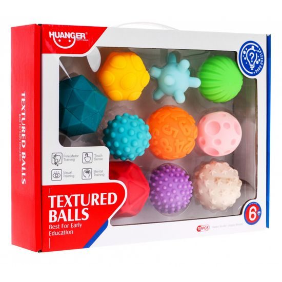 Haunger senzorické míčky pro nejmenší Textured Balls 10 kusů