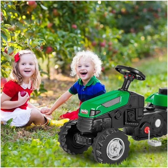 Dětský šlapací traktor s vlečkou Active Pedal zelený