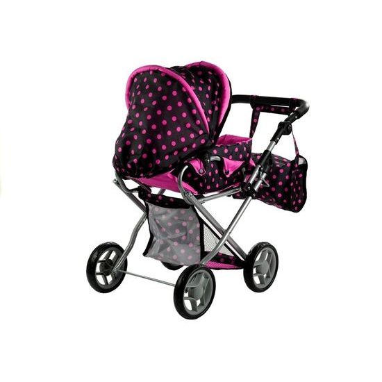 Alice kočárek pro panenky 9346 kombinovaný černý