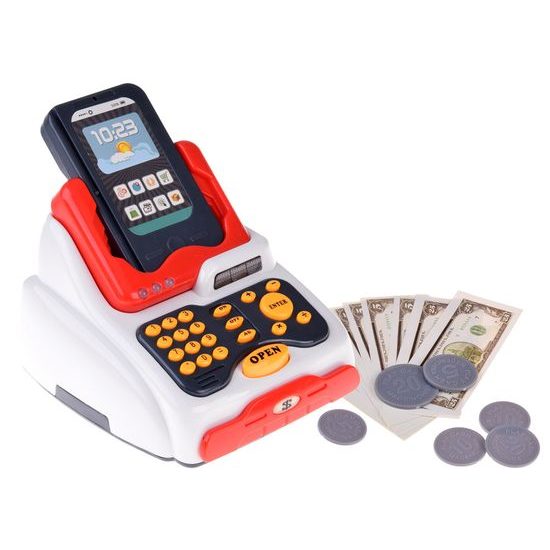 Dětský obchůdek na baterie s pokladnou příslušenstvím Home Supermarket