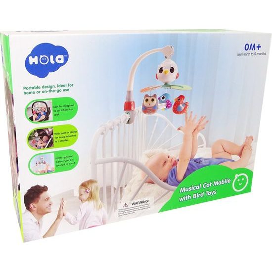 Dětský kolotoč nad postýlku s melodií Colorful Birds