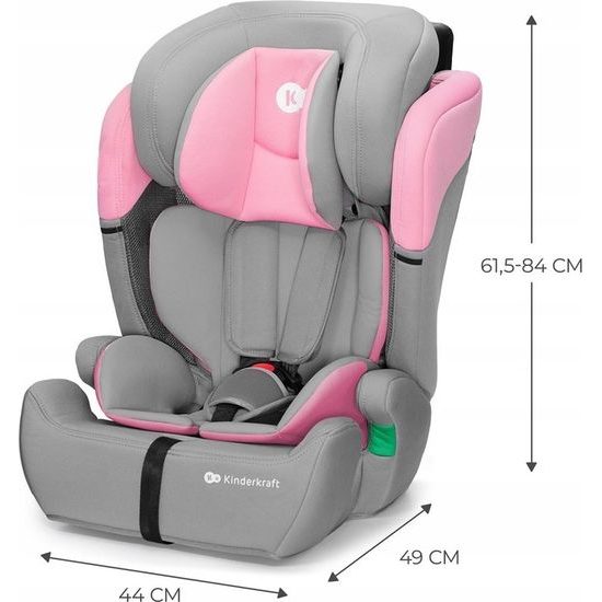 Autosedačka Kinderkraft Comfort Up 2023 i-Size 9-36 kg růžová