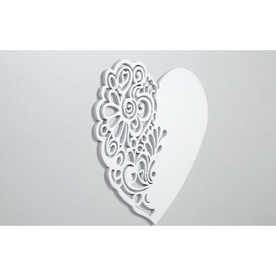 Dětská postýlka Klups Nel Srdíčko bílo/šedá