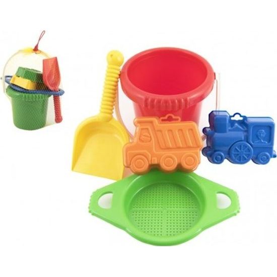 SADA - Kbelík sítko lopatka 2 bábovky - mix barev