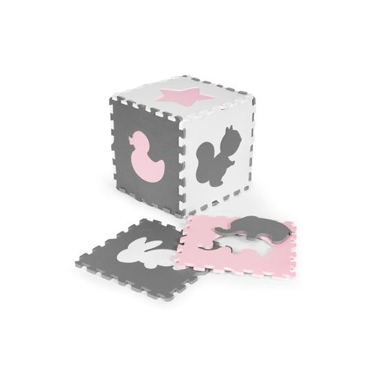 Ecotoys pěnová puzzle hrací deka Pink Puzzle 151 x 151 cm