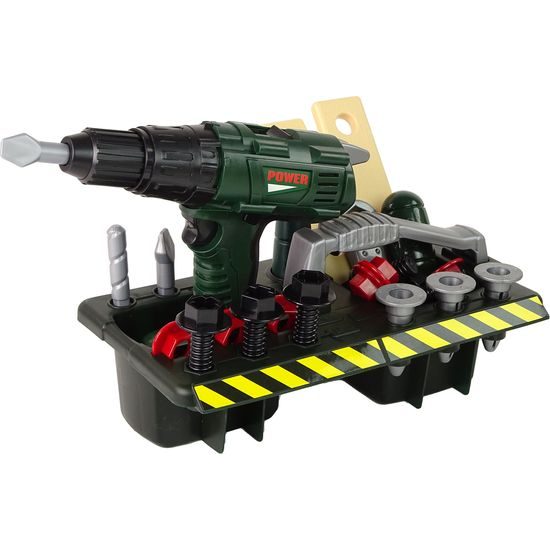 Dětská sada pro kutily se šroubovákem na baterie Zelená