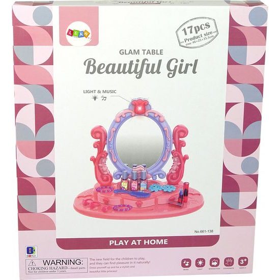 Dětský toaletní stolek se zvukem a příslušenstvím