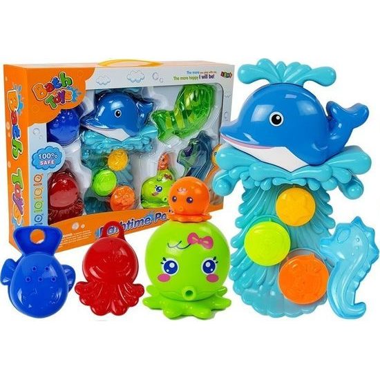 Delfín s vodopádem - hračka do vany