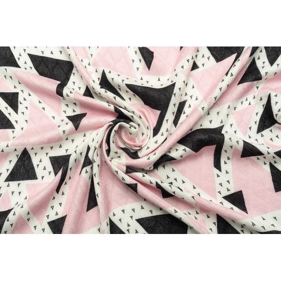 Bambusová plena 75x75cm, Růžový trojúhelník