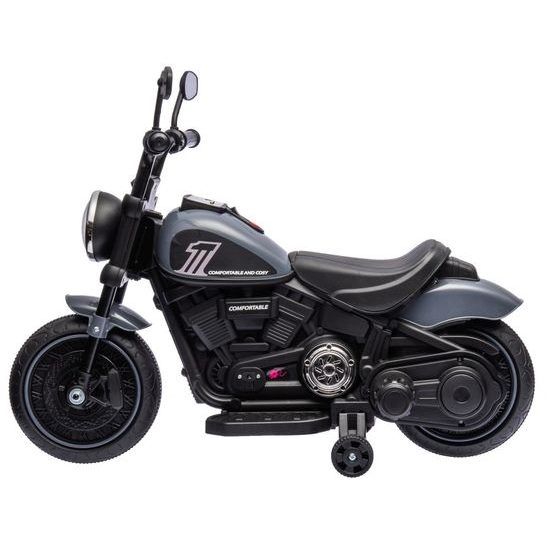 Dětská elektrická motorka Faster - šedá