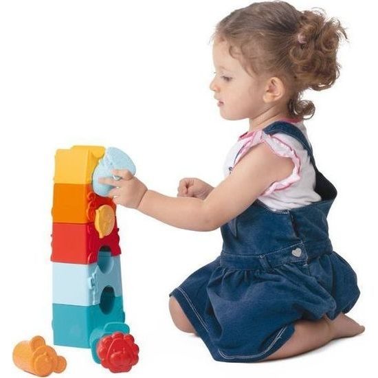 Skládací věž se zvířátky 2v1