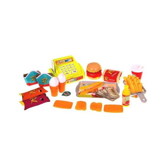 Majlo Toys dětský Fastfood s pokladnou, zvuky a světlem
