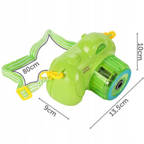 Bublifuk na baterie fotoaparát Flashing Bubble zelený