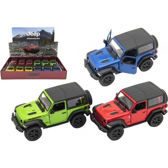 Auto Kinsmart Jeep Wrangler 2018 pevná střecha - mix 4 barvy
