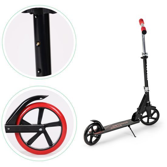 Ecotoys dětská skládací koloběžka s hliníkovým rámem Black Scooter