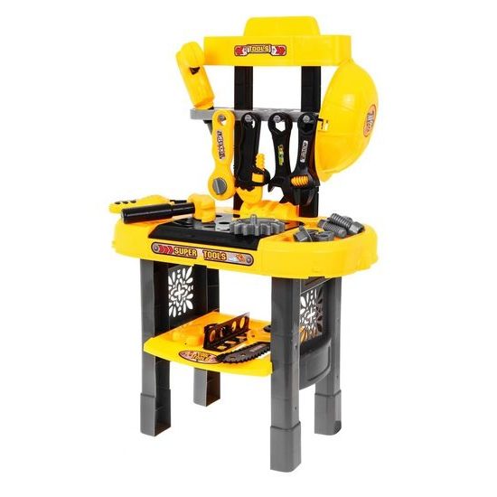 Dětský pracovní stůl s helmou pro nejmenší děti Yellow Ponk