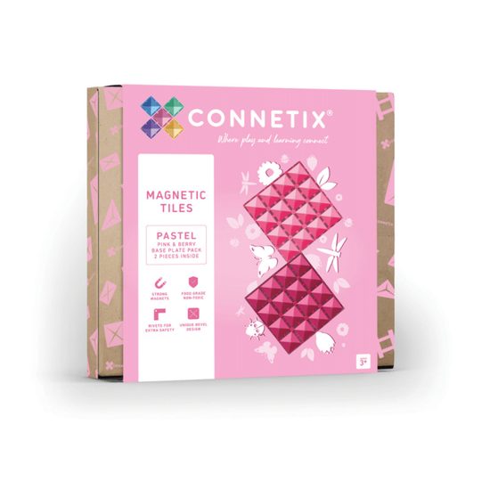 Pastelové Základní desky Connetix Pastel Pink&Berry Base Plate 2ks růžová