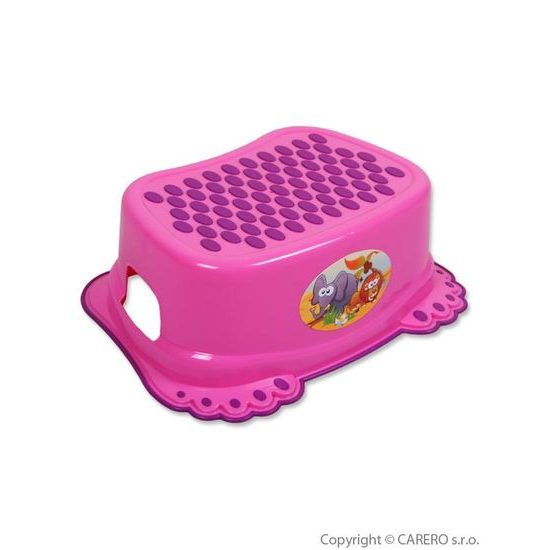Dětské protiskluzové stupátko do koupelny růžové tlapky