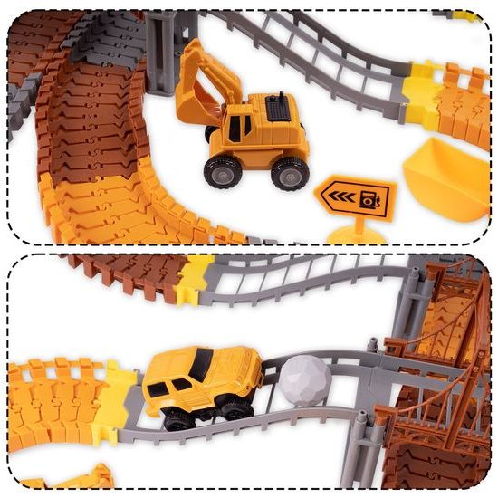 Autodráha s autíčkem na baterii a jeřábem 273 dílků City Truck