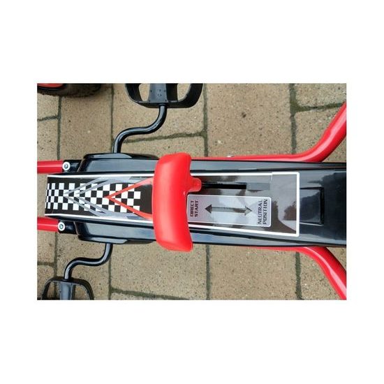 Dětská šlapací motokára s nafukovacími koly Formule 15 červená