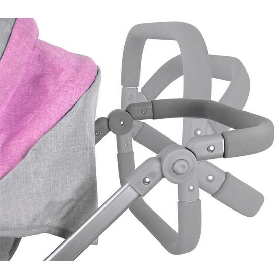 Kočárek pro panenky 4v1 kombinovaný Alice 4543 růžový