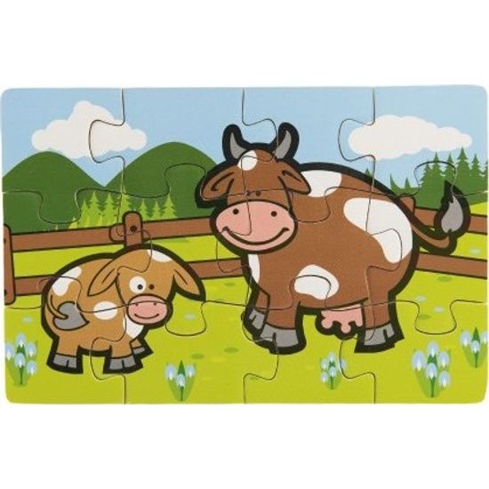 Dřevěné Puzzle - Moje první zvířátka 4x12 dílků