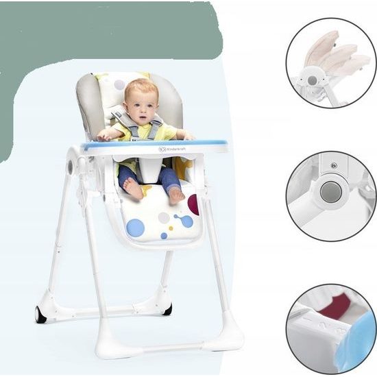 Jídelní židlička Kinderkraft Yummy růžová