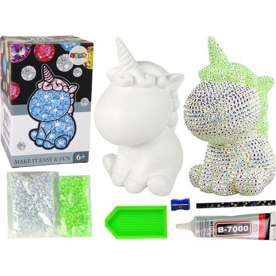 Diamantová sada k vytvoření jednorožce - zelený