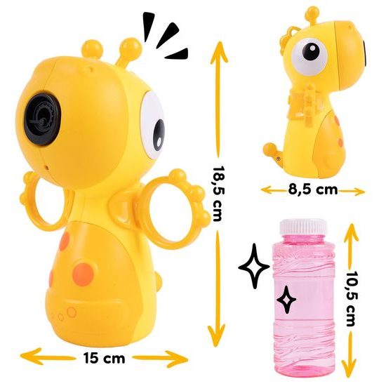 Bublifuk na baterie Žlutá žirafa