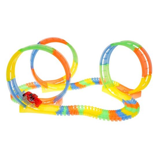 Svítící autodráha s autíčkem na baterie 148 dílků Variable Tracks