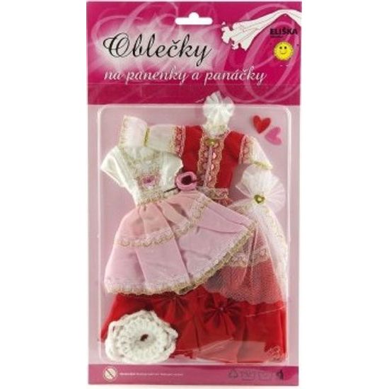 Oblečky na panenky 2ks s doplňky - mix barev