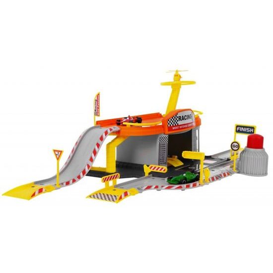 Majlo Toys parkovací garáž Formule s dráhou
